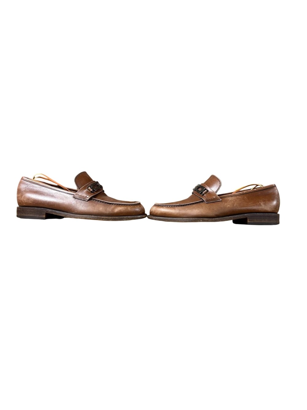Salvatore Ferragamo Shoes Mens Size 6 Brown Leather Studio Loafer Italy UH27246
